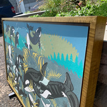 Load image into Gallery viewer, LAST ONE orca framed in olive