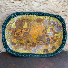 Load image into Gallery viewer, Bison and blue butterfly platter