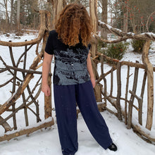 Load image into Gallery viewer, Handprinted pileated woodpecker shirt, December Pre-order