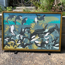 Load image into Gallery viewer, LAST ONE orca framed in olive