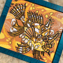 Load image into Gallery viewer, Pre-order Frogfish framed in blue
