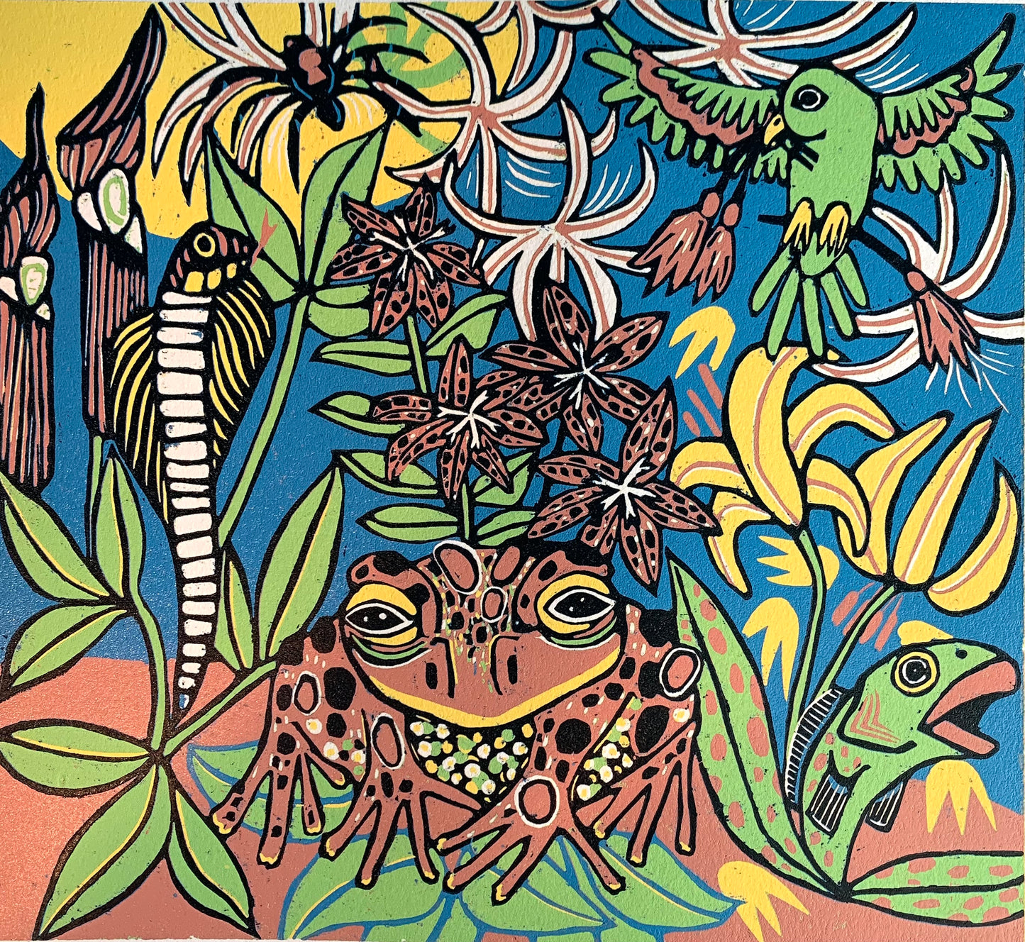 Lily Bestiary original woodcut
