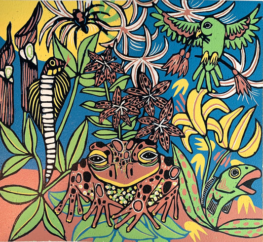 Lily Bestiary original woodcut