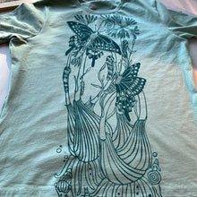 Load image into Gallery viewer, Sage color handprinted fennel shirt, December Pre-order