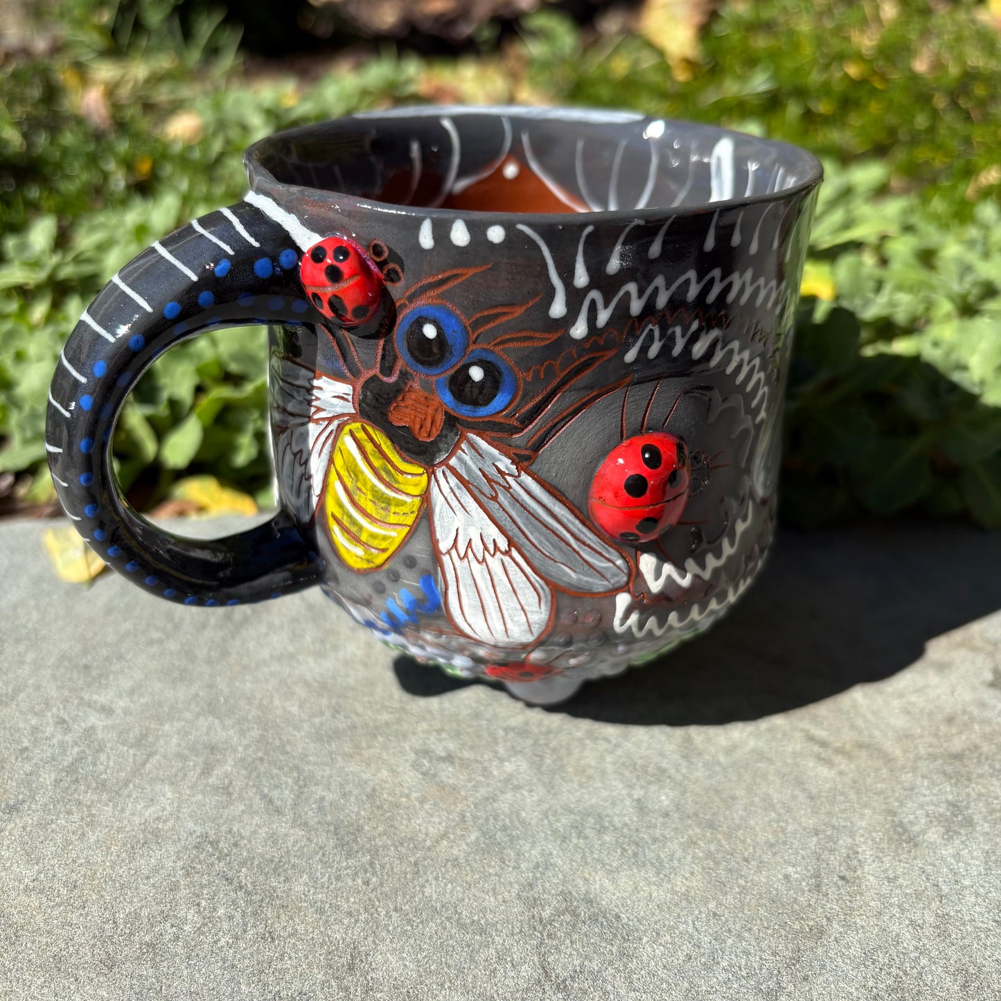 Firefly and ladybug mug