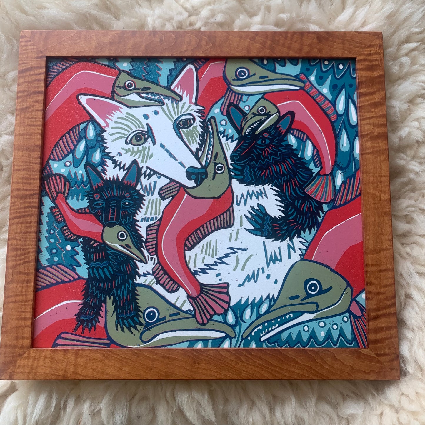 LAST CALL spirit bear framed in nutmeg