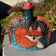 Load image into Gallery viewer, Fox bottle with mushroom stopper