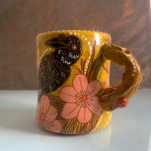 Load image into Gallery viewer, Raven cherry blossom mug