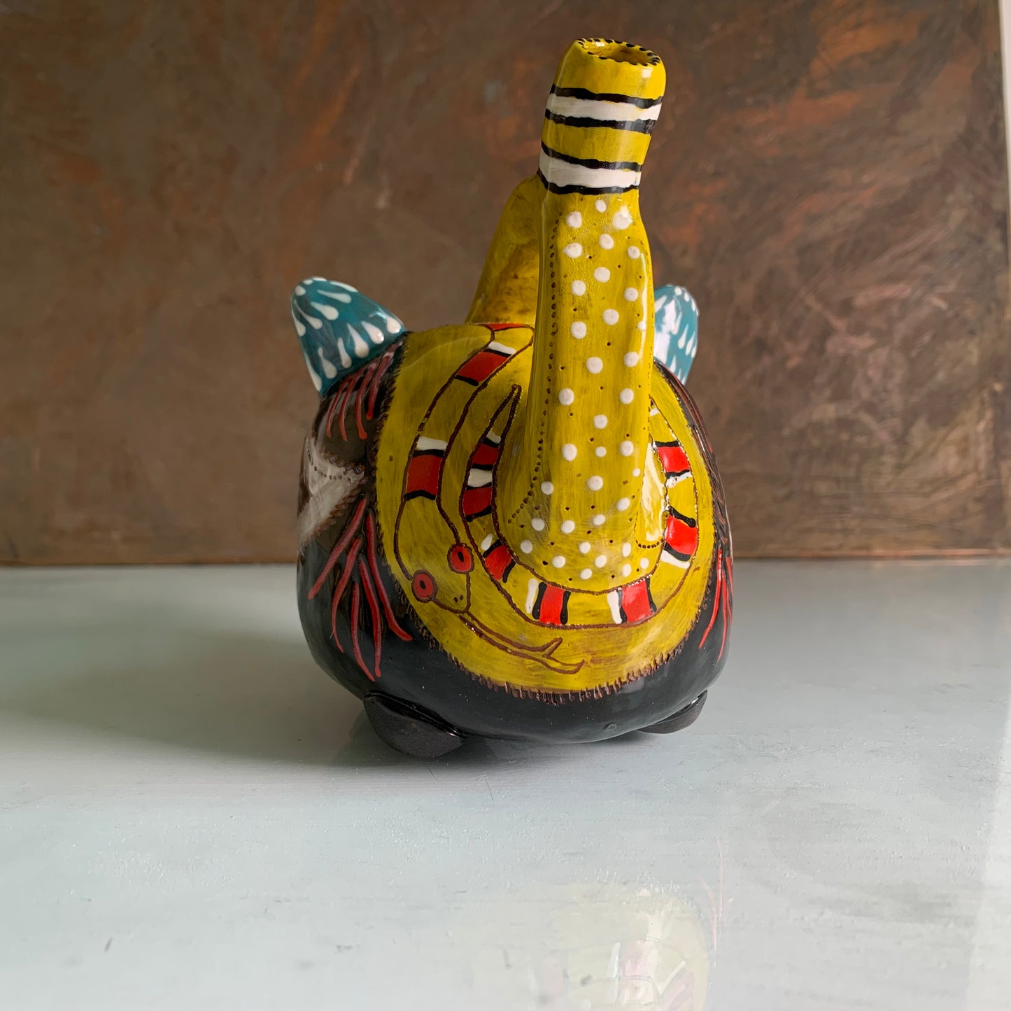 Animal head stirrup handle bottle