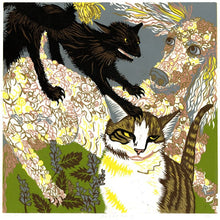 Load image into Gallery viewer, Cat and Dog Woodcut