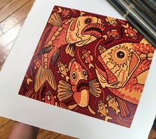 Load image into Gallery viewer, LAST ONE Orange Roughy Woodcut
