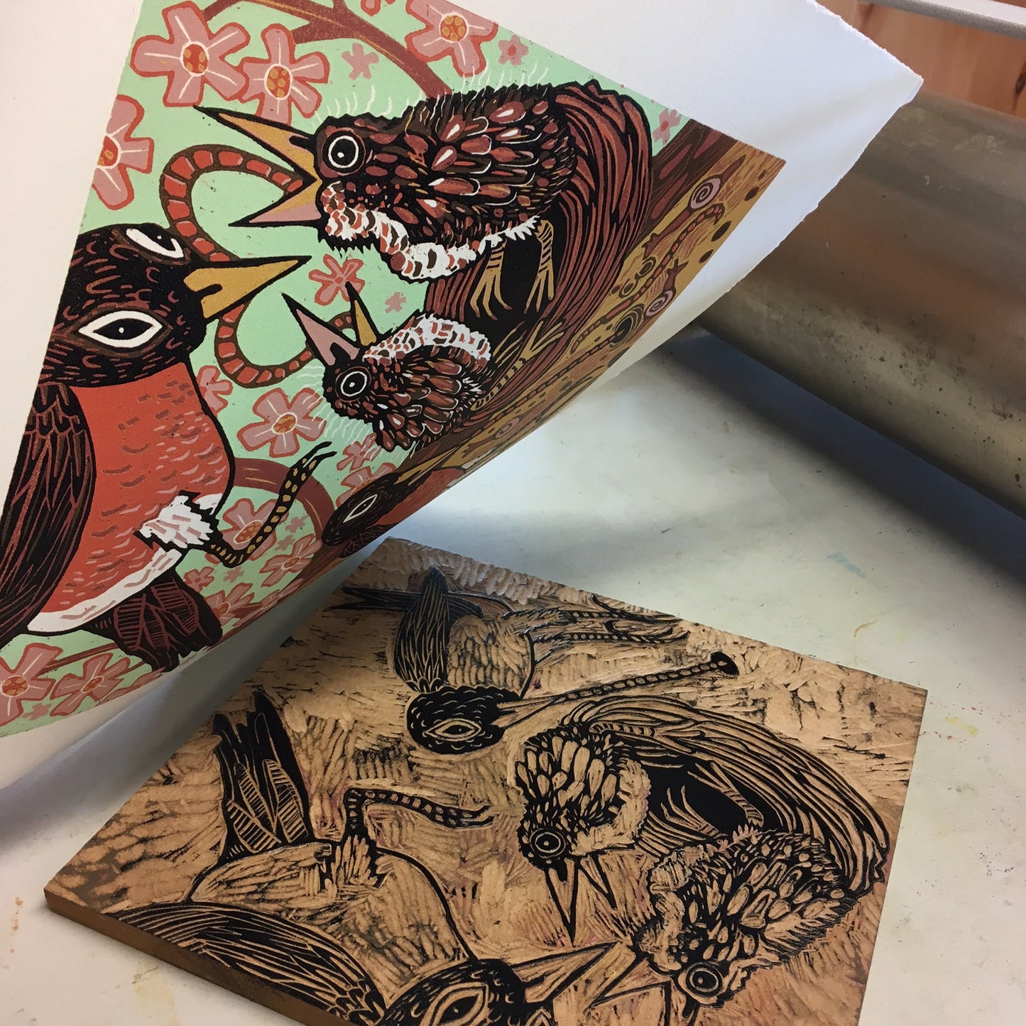 Robin Woodcut
