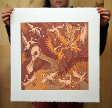 Load image into Gallery viewer, Spoonbill Woodcut