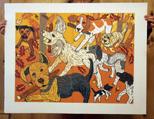 Load image into Gallery viewer, Dog Park Woodcut
