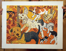 Load image into Gallery viewer, Dog Park Woodcut