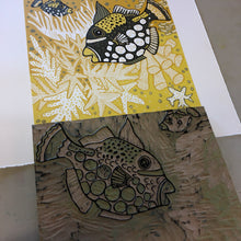 Load image into Gallery viewer, Clown Triggerfish Woodcut