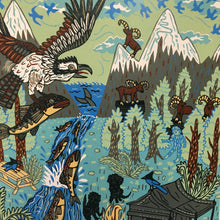 Load image into Gallery viewer, LAST ONE Pacific Northwest Woodcut