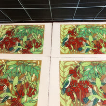 Load image into Gallery viewer, LAST ONE Praying Mantis and hummingbird Woodcut