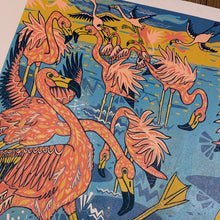 Load image into Gallery viewer, Large Flamingo Woodcut