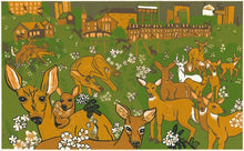 Load image into Gallery viewer, Deer and Rose Woodcut
