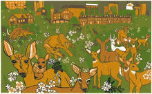 Load image into Gallery viewer, Deer and Rose Woodcut