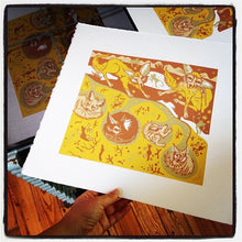 Load image into Gallery viewer, Fennec Fox Woodcut LAST ONE