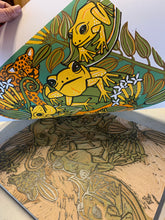 Load image into Gallery viewer, Phyllobates terribilis dart frog woodcut