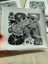 Load image into Gallery viewer, Hellbender linocut