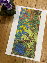 Load image into Gallery viewer, 11x17” reproduction of Dazzling Dart Frogs