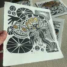 Load image into Gallery viewer, Hellbender linocut