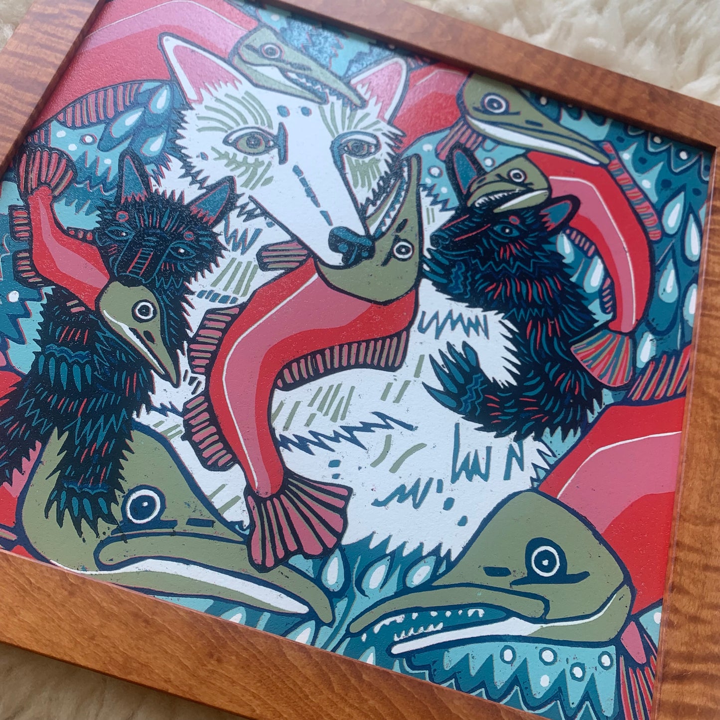 LAST CALL spirit bear framed in nutmeg