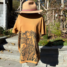 Load image into Gallery viewer, Toast color handprinted zebra shirt, December Pre-order
