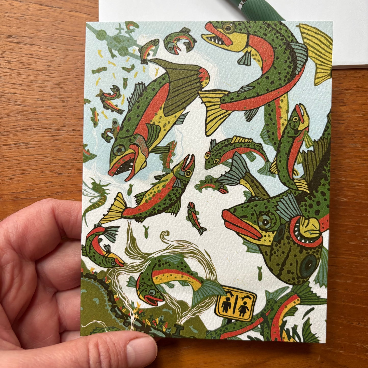 Rainbow Trout Card 3 pack