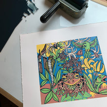 Load image into Gallery viewer, Lily Bestiary original woodcut
