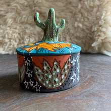 Load image into Gallery viewer, Cactus and agave and bat salt cellar
