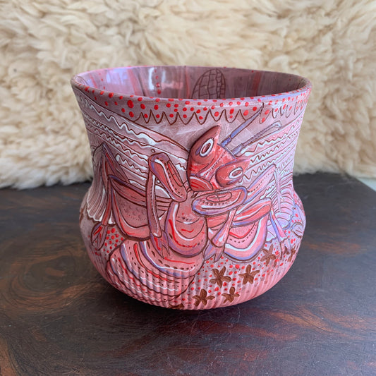 Orchid mantis vase/utensil holder