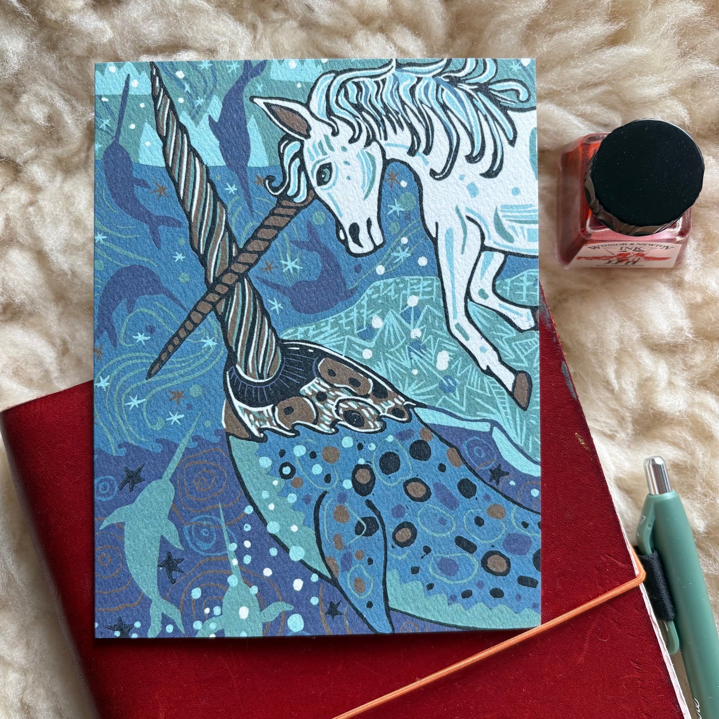 Unicorn and Narwhal Card 3 pack