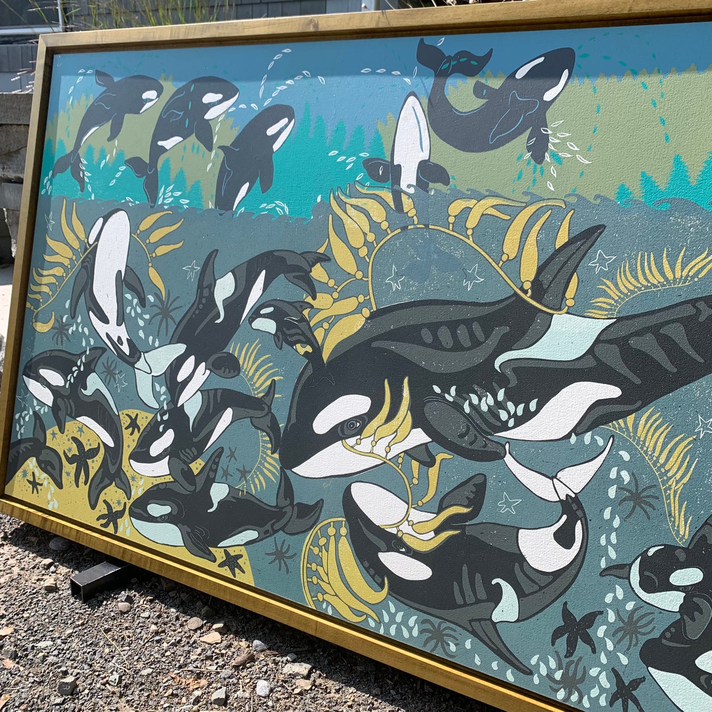 LAST ONE orca framed in olive