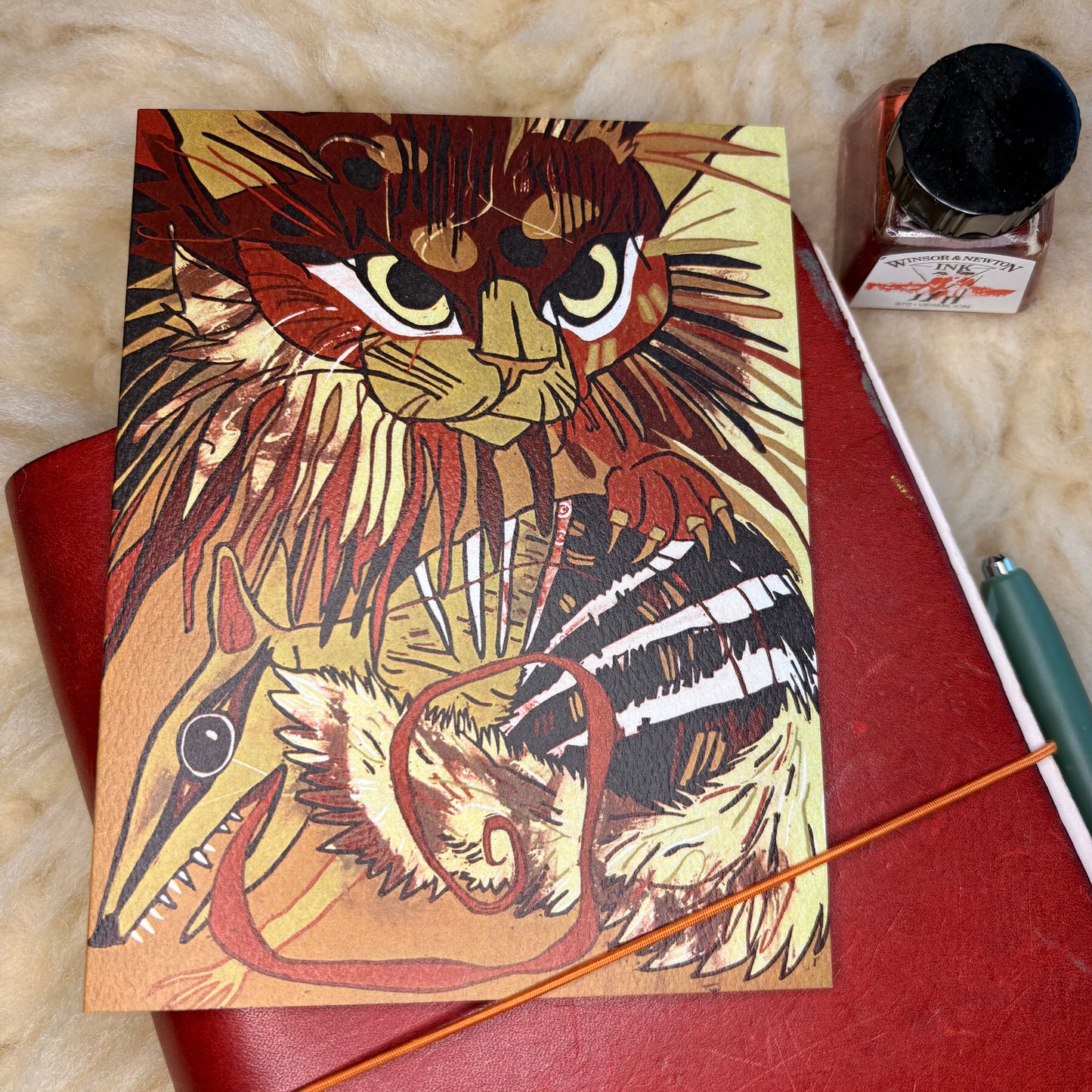 Feral Cat and Numbat Card 3 pack