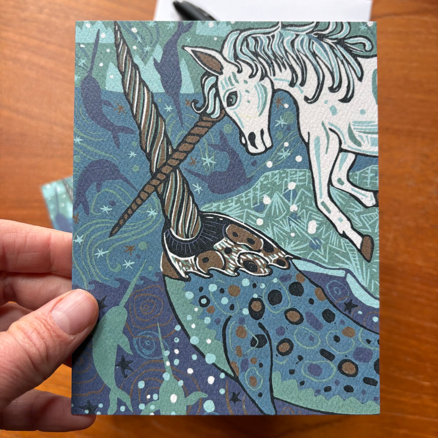 Unicorn and Narwhal Card 3 pack