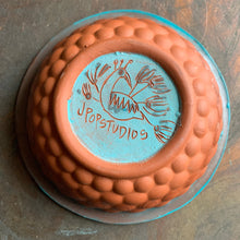 Load image into Gallery viewer, Peacock bowl bumpy bottom
