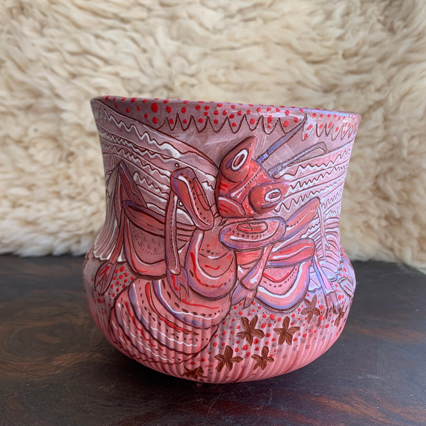 Orchid mantis vase/utensil holder