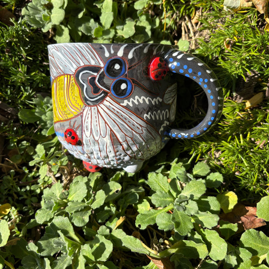 Firefly and ladybug mug