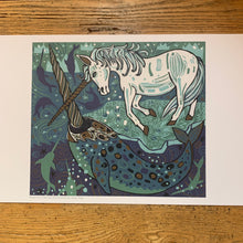 Load image into Gallery viewer, 11x17” reproduction of a Unicorn and Narwhal
