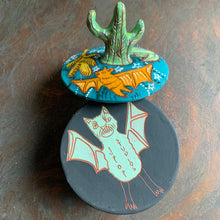 Load image into Gallery viewer, Cactus and agave and bat salt cellar
