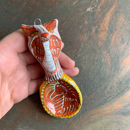 Fox ceramic spoon