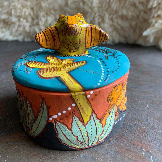 Agave and bat salt cellar