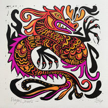 Load image into Gallery viewer, Dragon Linocut
