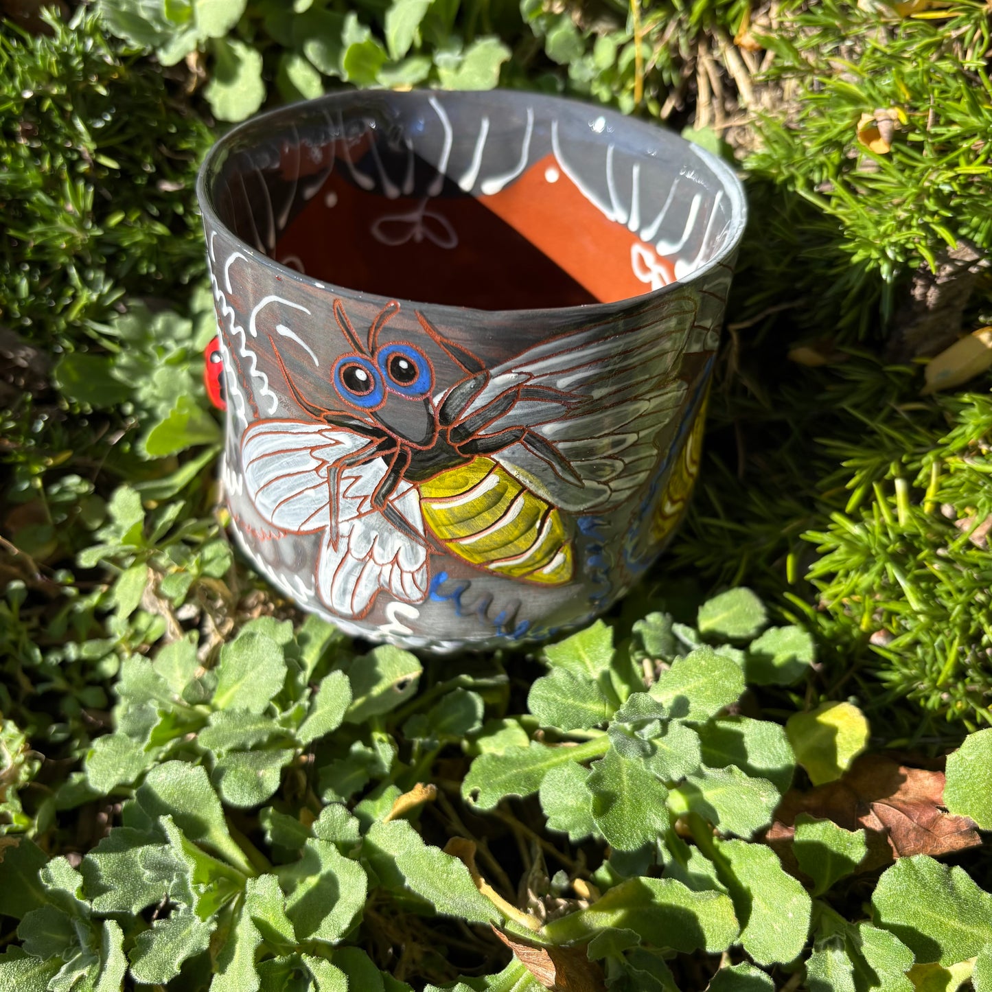 Firefly and ladybug mug