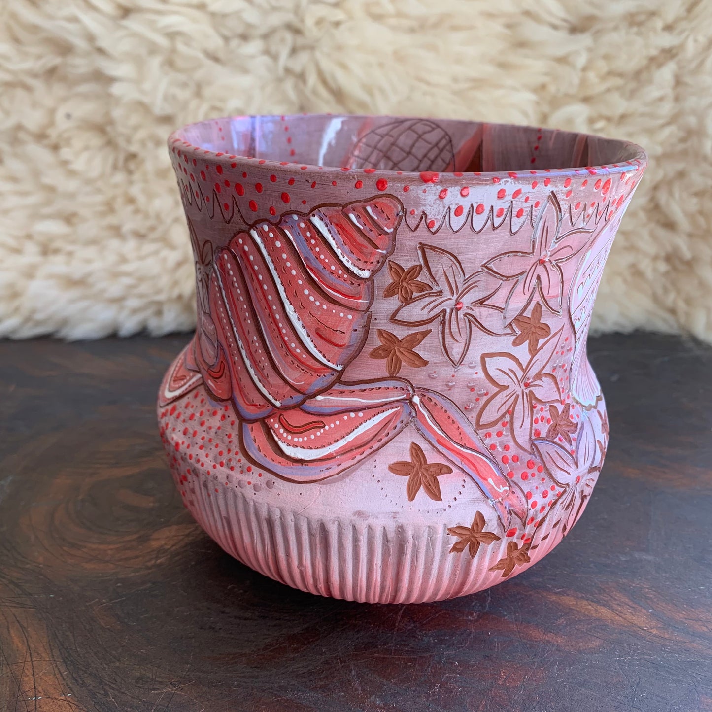 Orchid mantis vase/utensil holder